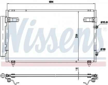 940368 Конденсер кондиціонера NISSENS підбір по vin на Brocar