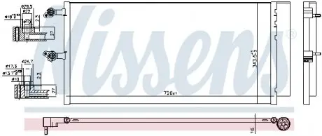 941069 Радиатор кондиционера NISSENS подбор по vin на Brocar
