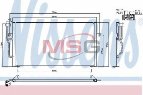 94305 Конденсер кондиционера NISSENS подбор по vin на Brocar