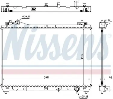 64202 Радіатор NISSENS підбір по vin на Brocar