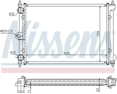 651721 Радиатор, охлаждение двигателя NISSENS подбор по vin на Brocar