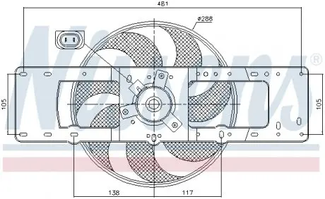 85499 Вентилятор, охлаждение двигателя NISSENS подбор по vin на Brocar