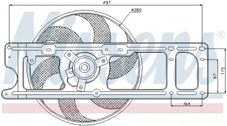 85597 Вентилятор, охолодження двигуна NISSENS підбір по vin на Brocar