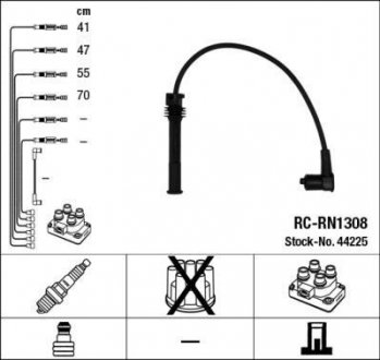 RCRN1308 Комплект проводов зажигания NGK подбор по vin на Brocar