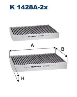 K1428A2X Фільтр салону FILTRON підбір по vin на Brocar