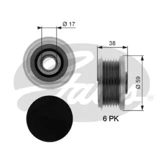 OAP7282 SPRZĘGŁO ALTERNATORA CITROEN GATES підбір по vin на Brocar