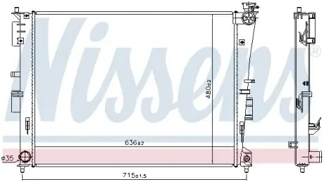 66780 Радіатор охолодження NISSENS підбір по vin на Brocar