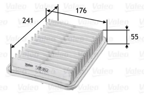 585162 Фільтр повітряний VALEO підбір по vin на Brocar