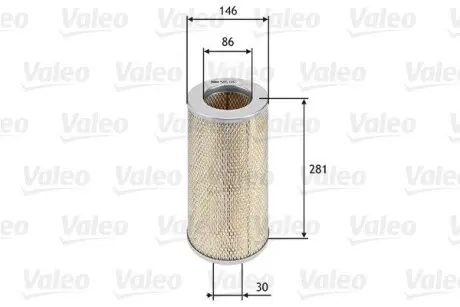 585680 Воздушный фильтр VALEO подбор по vin на Brocar