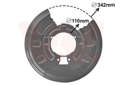 0649373 OSŁONA TARCZY HAMULCOWEJ BMW VAN WEZEL підбір по vin на Brocar