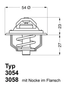305487D50 Термостат системи охолодження WAHLER підбір по vin на Brocar