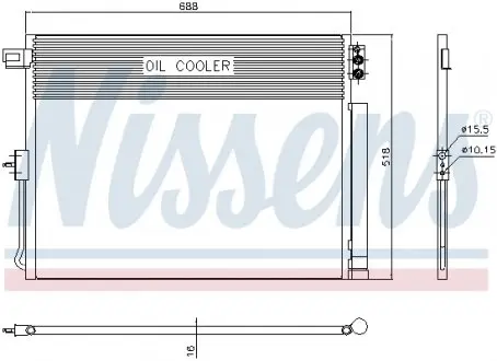 940411 Радиатор кондиционера NISSENS підбір по vin на Brocar