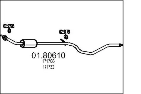 0180610 Резонатор MTS підбір по vin на Brocar