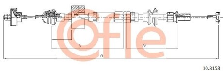 103158 ТРОС СЦЕПЛЕН. VW POLO 93- POLO 93- NS.MOD OE 6N1721335B (AD55.0161) COFLE підбір по vin на Brocar