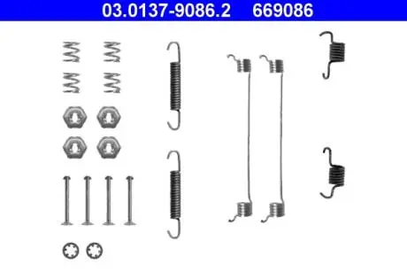 03013790862 Комплектующие, тормозная колодка 03.0137-9086.2 ATE ATE подбор по vin на Brocar