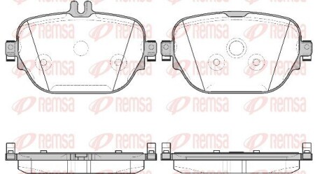 172508 1725.08_колодки тормозные дисковые задние! MB E-class W213/S123 16> REMSA підбір по vin на Brocar