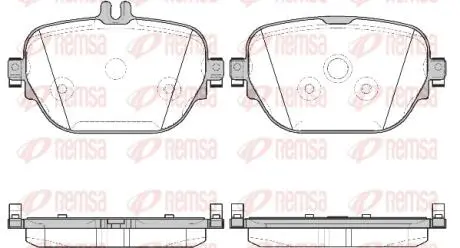 172508 1725.08_колодки тормозные дисковые задние! MB E-class W213/S123 16&gt; REMSA підбір по vin на Brocar