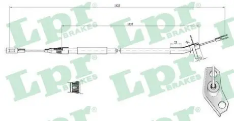 C0446B Трос ручного гальма LPR підбір по vin на Brocar