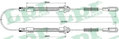 C0522B Трос, стояночная тормозная система C0522B LPR LPR підбір по vin на Brocar
