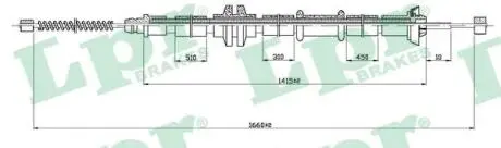 C1042B Трос, стоянкова гальмівна система LPR підбір по vin на Brocar