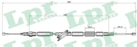 C1519B Трос LPR підбір по vin на Brocar