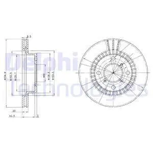BG3160 Тормозной диск DELPHI подбор по vin на Brocar