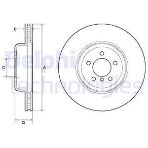 BG9158C Гальмівний диск DELPHI підбір по vin на Brocar