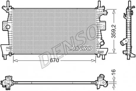DRM10114 Радиатор основной DENSO підбір по vin на Brocar
