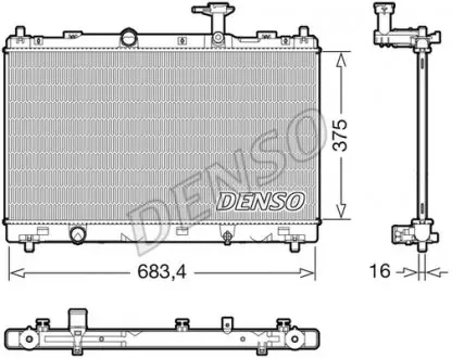 DRM47038 Радіатор основний DENSO підбір по vin на Brocar