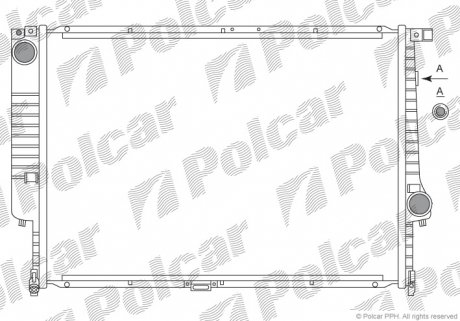 201508A5 Радиатор двигателя 7 E32 86-94 POLCAR подбор по vin на Brocar