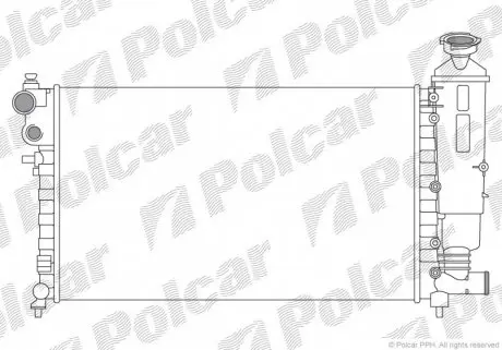 230608A2 Радиатор двигателя SAXO 96-99 POLCAR підбір по vin на Brocar