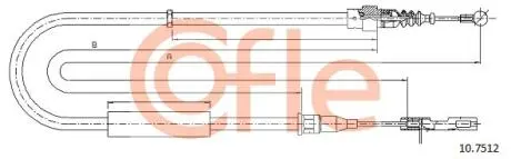 107512 Трос, стояночная тормозная система COFLE подбор по vin на Brocar