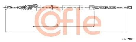107560 Трос, стояночная тормозная система COFLE підбір по vin на Brocar