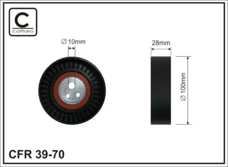 3970 Ролик ремня кондиционера Fiat,Lancia, Alfa 2.0TD/2.4JTD 96- CAFFARO подбор по vin на Brocar