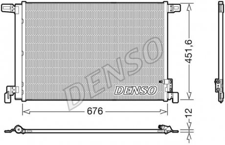 DCN02008 Радиатор кондиционера DENSO підбір по vin на Brocar