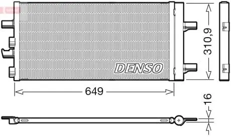 DCN05104 Радиатор кондиционера DENSO подбор по vin на Brocar