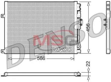DCN06009 Радіатор кондиціонера DENSO підбір по vin на Brocar