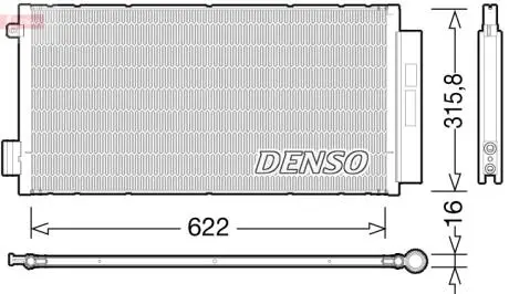 DCN09044 Радіатор кондиціонера DENSO підбір по vin на Brocar