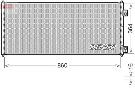 DCN10032 Радіатор кондиціонера DENSO підбір по vin на Brocar