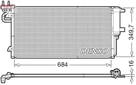 DCN10045 Радіатор кондиціонера DENSO підбір по vin на Brocar