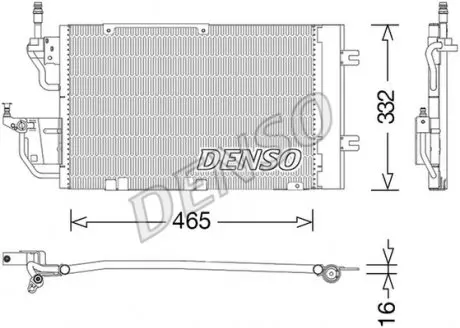 DCN20037 Радіатор кондиціонера OPEL: ASTRA H 1.3 CDTI/1.7 CDTI/1.9 CDTI/1.9 CDTI 16V/2.0 Turbo 04-, ASTRA H G DENSO підбір по vin на Brocar