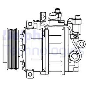CS20546 KOMPRESOR KLIMATYZACJI AUDI DELPHI підбір по vin на Brocar