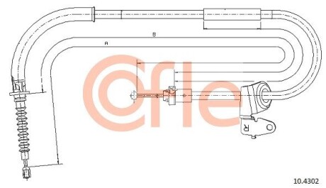 104302 Трос ручного гальма COFLE підбір по vin на Brocar