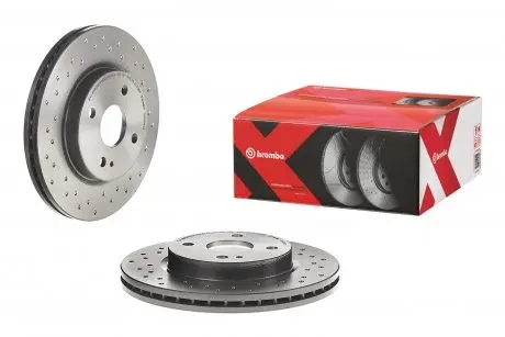 09A9681X Диск гальмівнийXTRA BREMBO підбір по vin на Brocar