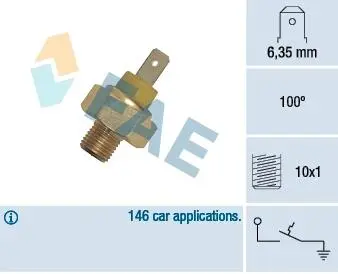 35350 Термовимикач, сигнальна лампа охолоджуючої рідини FAE підбір по vin на Brocar
