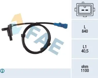 78022 Датчик, частота обертання колеса 78022 FAE FAE підбір по vin на Brocar