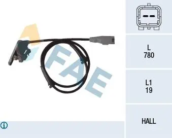 78080 Датчик, частота обертання колеса 78080 FAE FAE підбір по vin на Brocar
