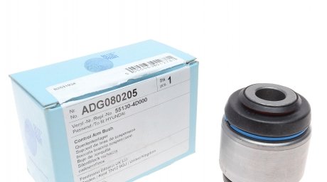 ADG080205 Сайлентблок важеля (заднього/знизу/ззаду/ззовні) Hyundai Elantra/i30/Kia Ceed 1.4-3.8 05- (44x59x14) BLUE PRINT підбір по vin на Brocar