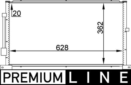 AC258000P CHŁODNICA KLIMATYZACJI FORD MAHLE / KNECHT підбір по vin на Brocar