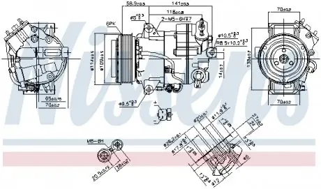890267 Компрессор кондиционера NISSENS подбор по vin на Brocar